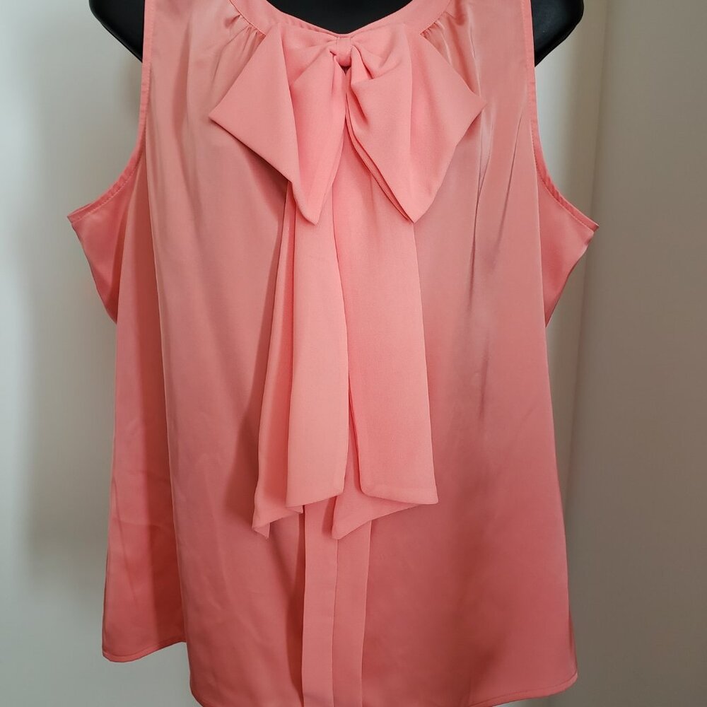 New York & Company Bowtie Blouse Coral (Medium)